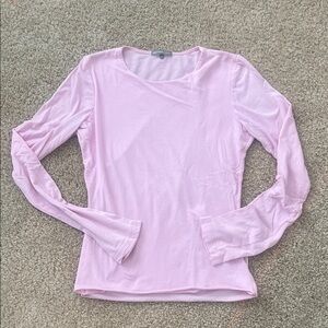 James Perse Soft Pink Long Sleeve Blouse